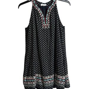 THML Black and White Halter Sundress Mini